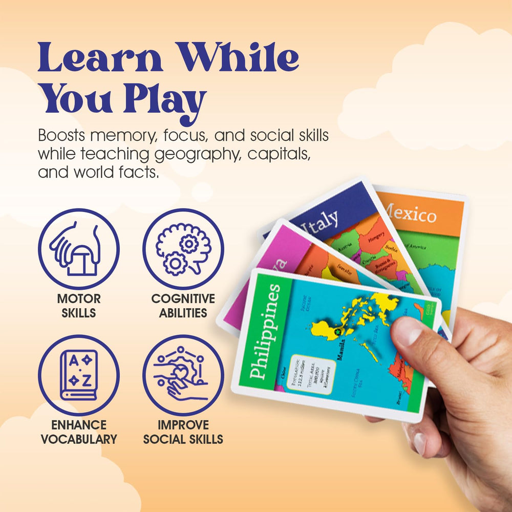 Geotoys GeoBingo USA and world countries cards for geography practice