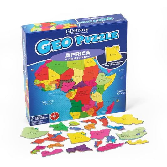 GeoToys GeoPuzzle box with Africa and Middle East 65-piece set for kids