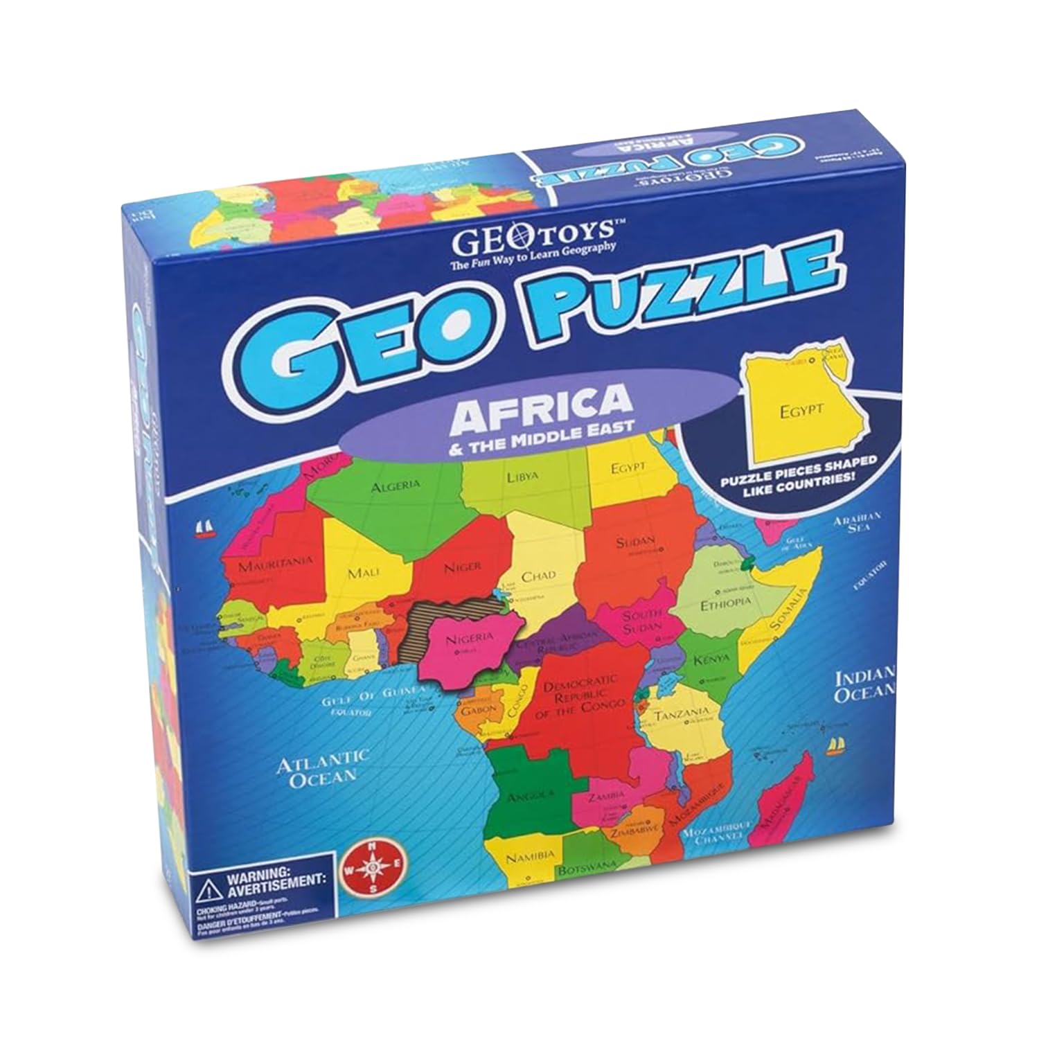 GeoToys GeoPuzzle 65-piece map designed for ages 6-9