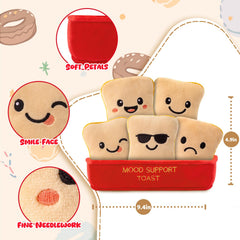 GERBIT mood bread slices in a basket closeup—friendly textures and cheerful design.