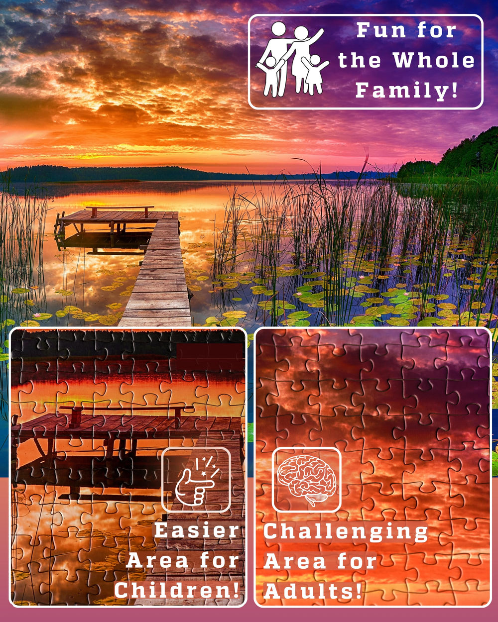 Gerjato high-definition photo puzzle remains crisp and durable during assembly.