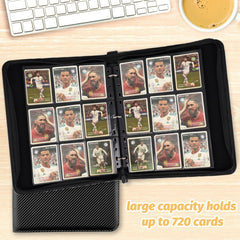 GERMUN binder fits standard-sized cards including MTG, Yu-Gi-Oh, and sports cards.