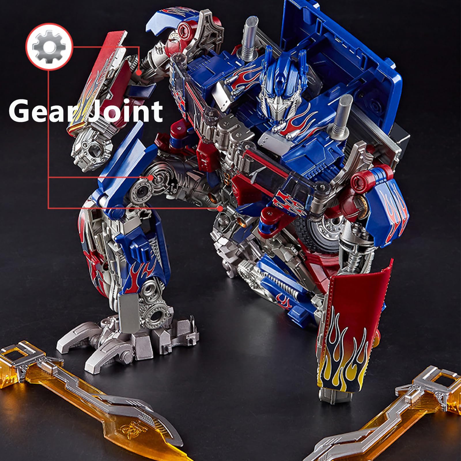 GERYNS gear joints closeup highlights durable construction for smooth conversions.