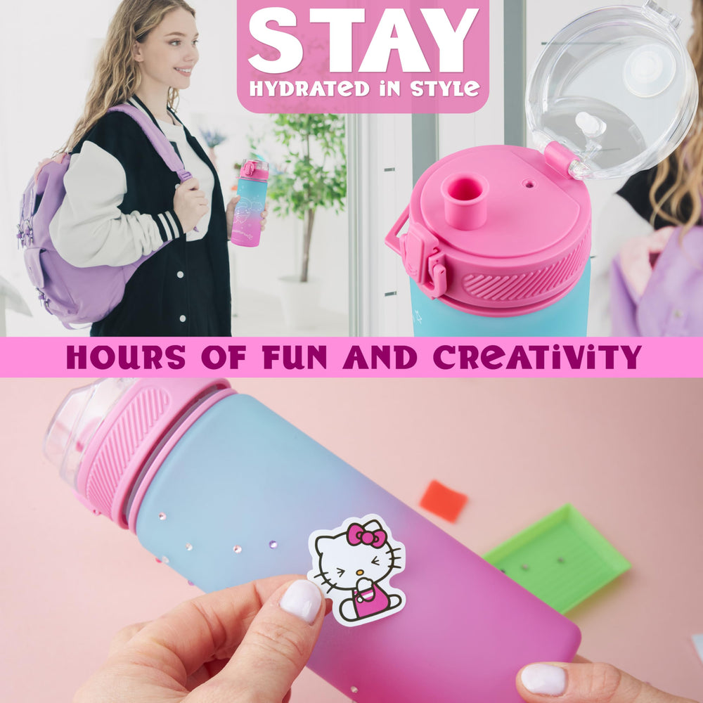 Get Trend Hello Kitty bottle lid and silicone ring prevent leaks during school and travel