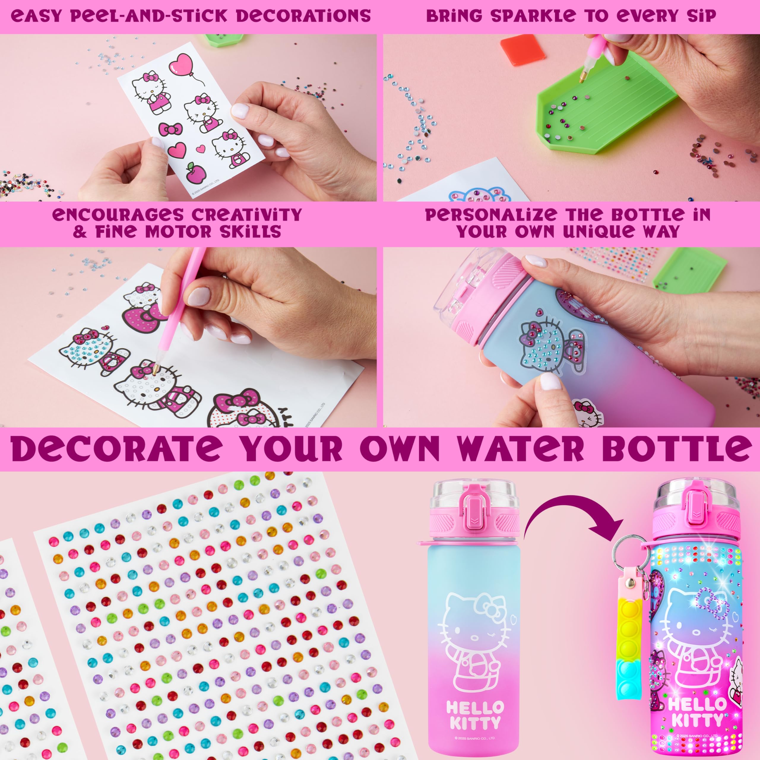 Get Trend Hello Kitty gemstone stickers add sparkle to hydration