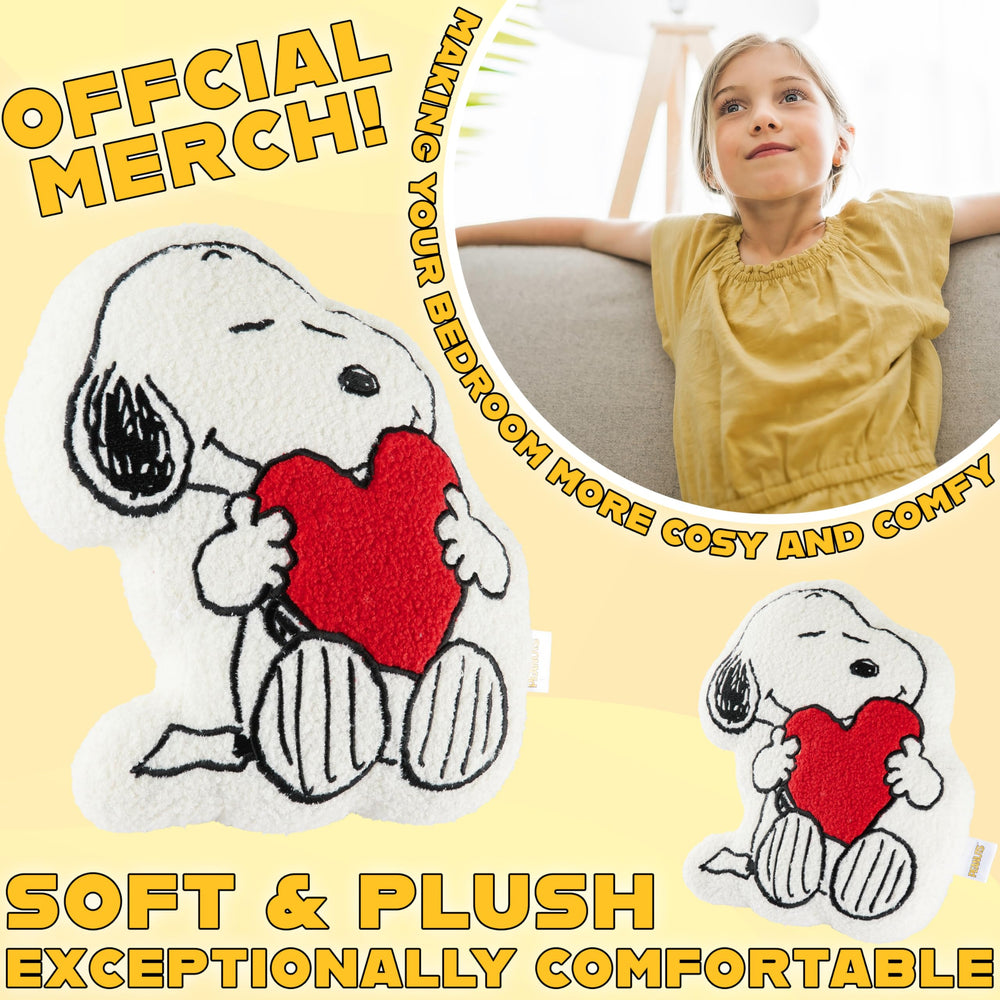 Get Trend Snoopy plush cushion packaged image shows gift-ready bedroom accent