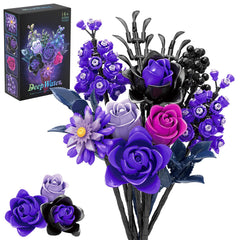 GEVINST bouquet-building-set featuring purple roses for a customizable centerpiece.