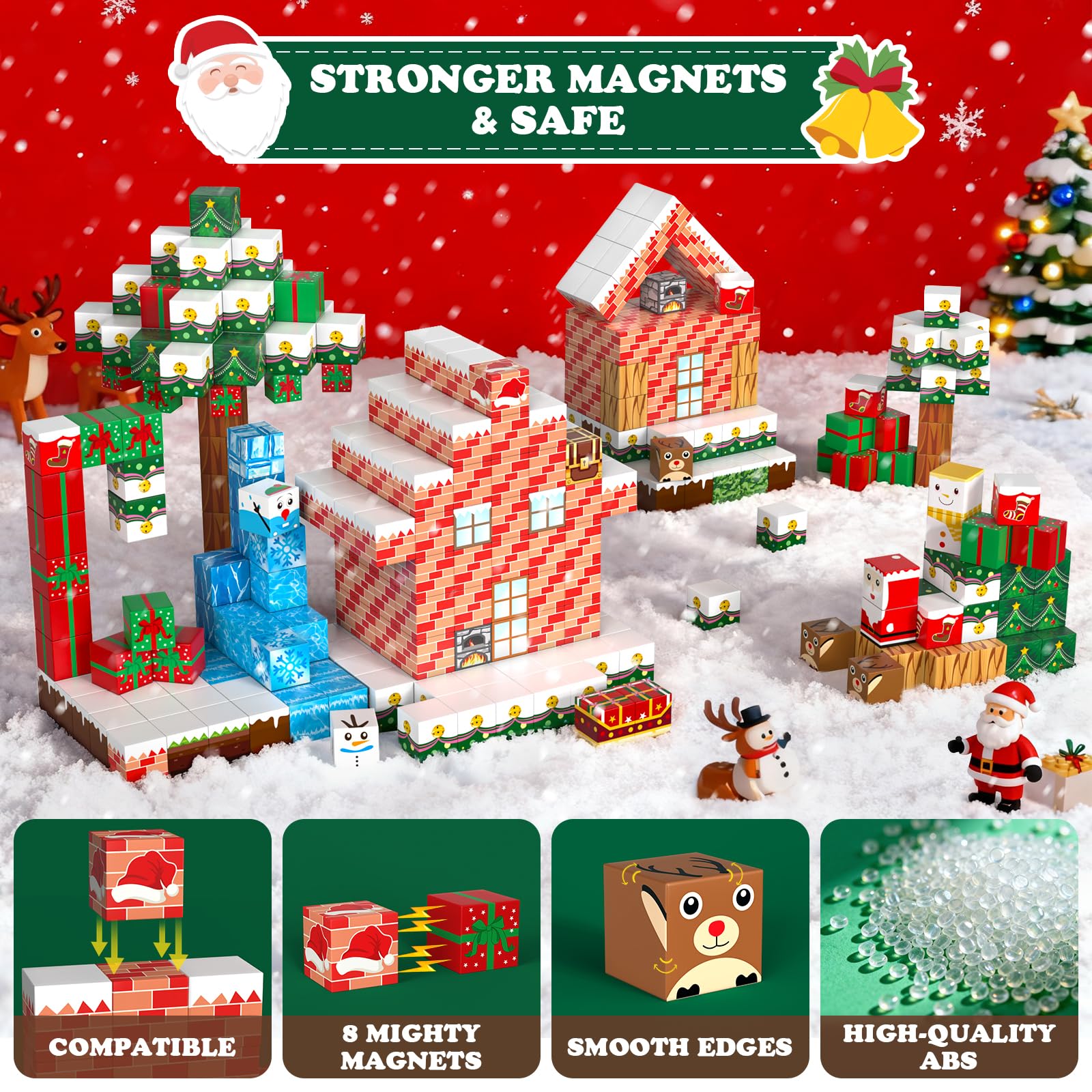 GEVINST ABS cubes stay durable and stable for little hands during quick builds.