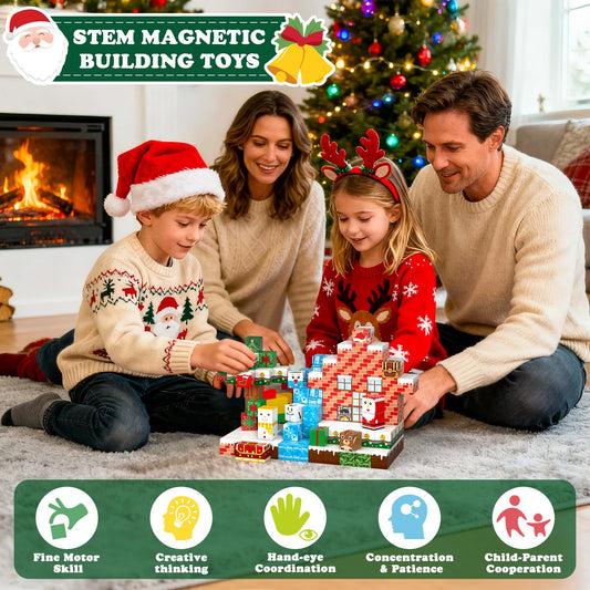 GEVINST magnetic blocks in bright colors foster tactile exploration and constructive problem solving.