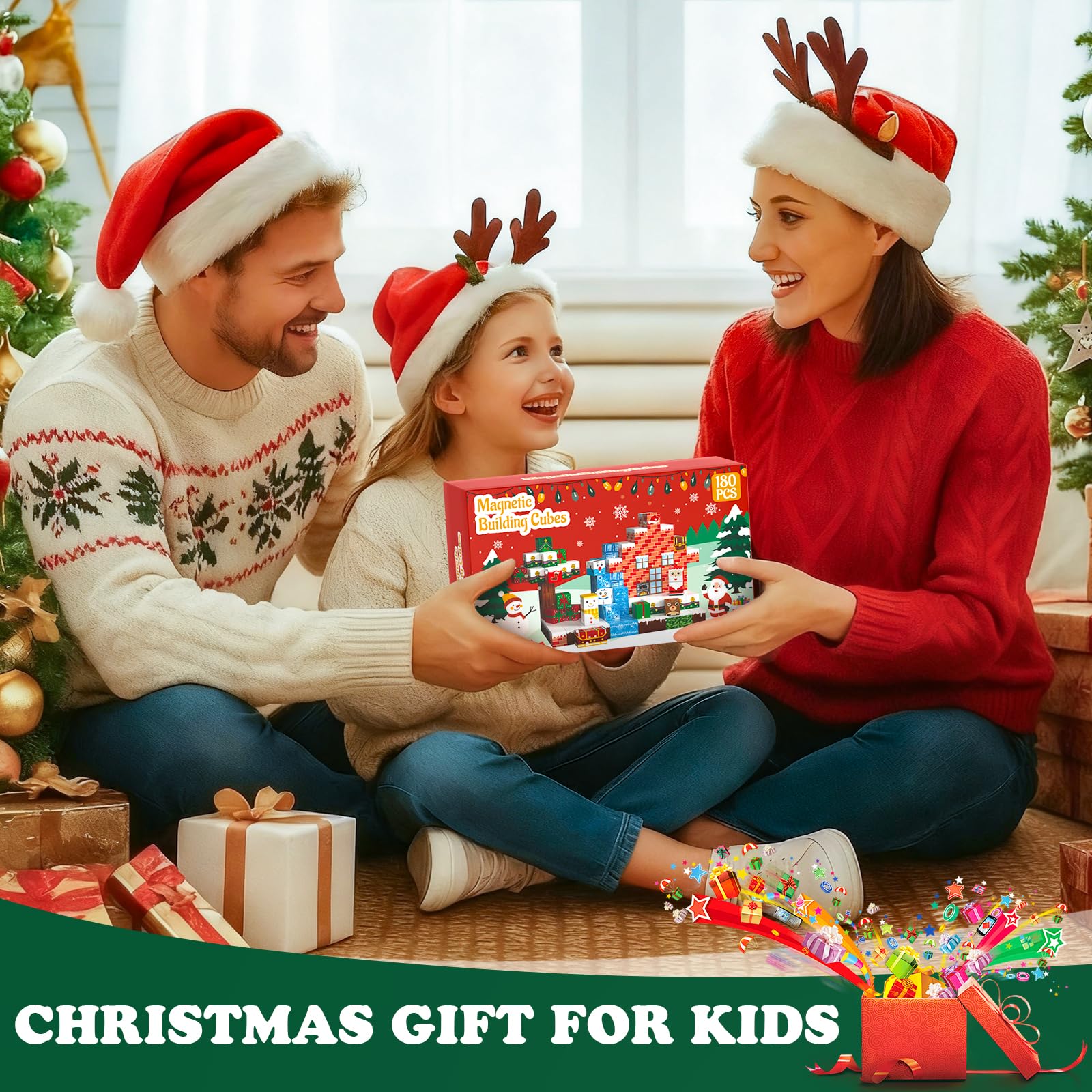 GEVINST Christmas blocks make festive decor ideas and stocking stuffers for kids.