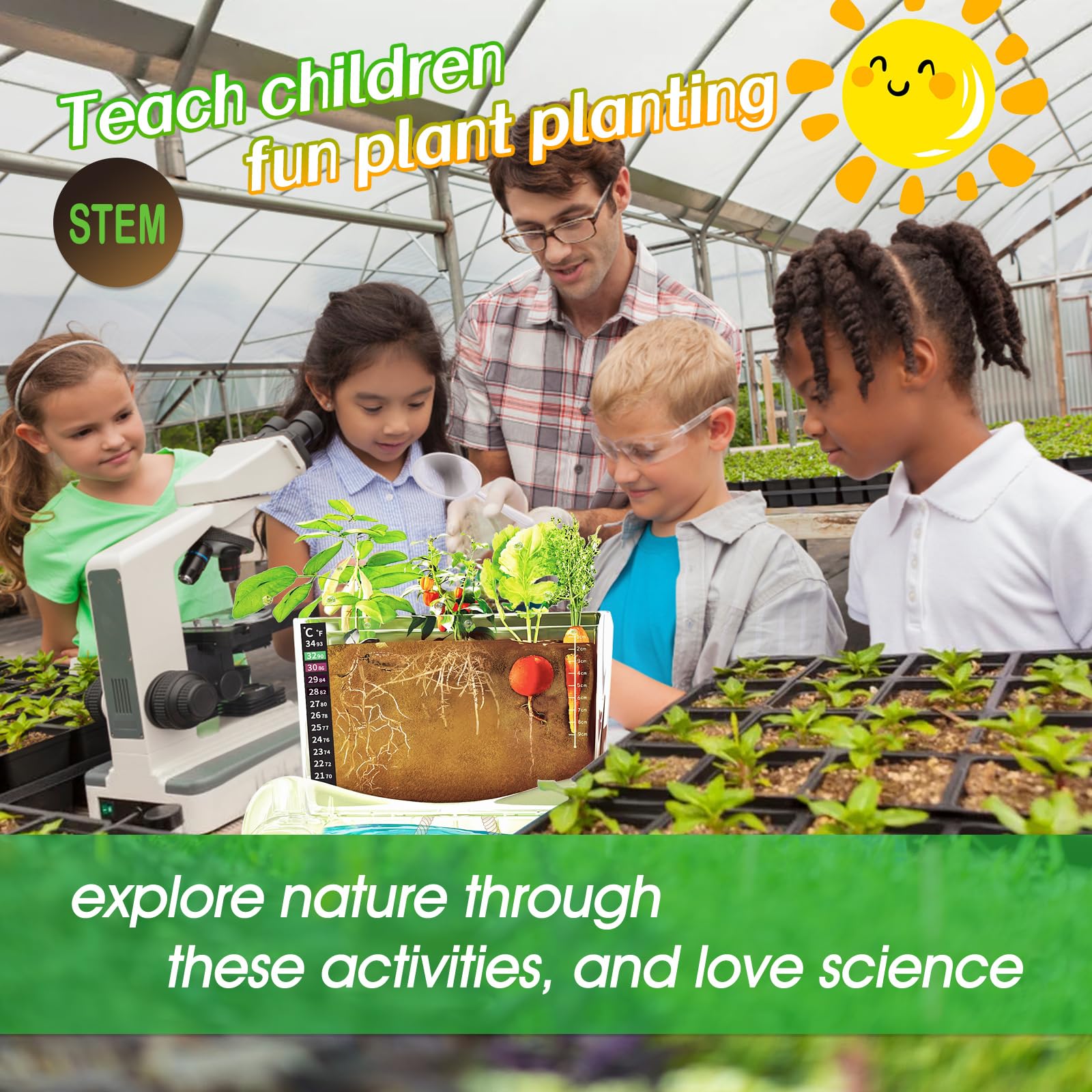 Geynaw Root Viewer Kit stickers add personalization and creative learning.