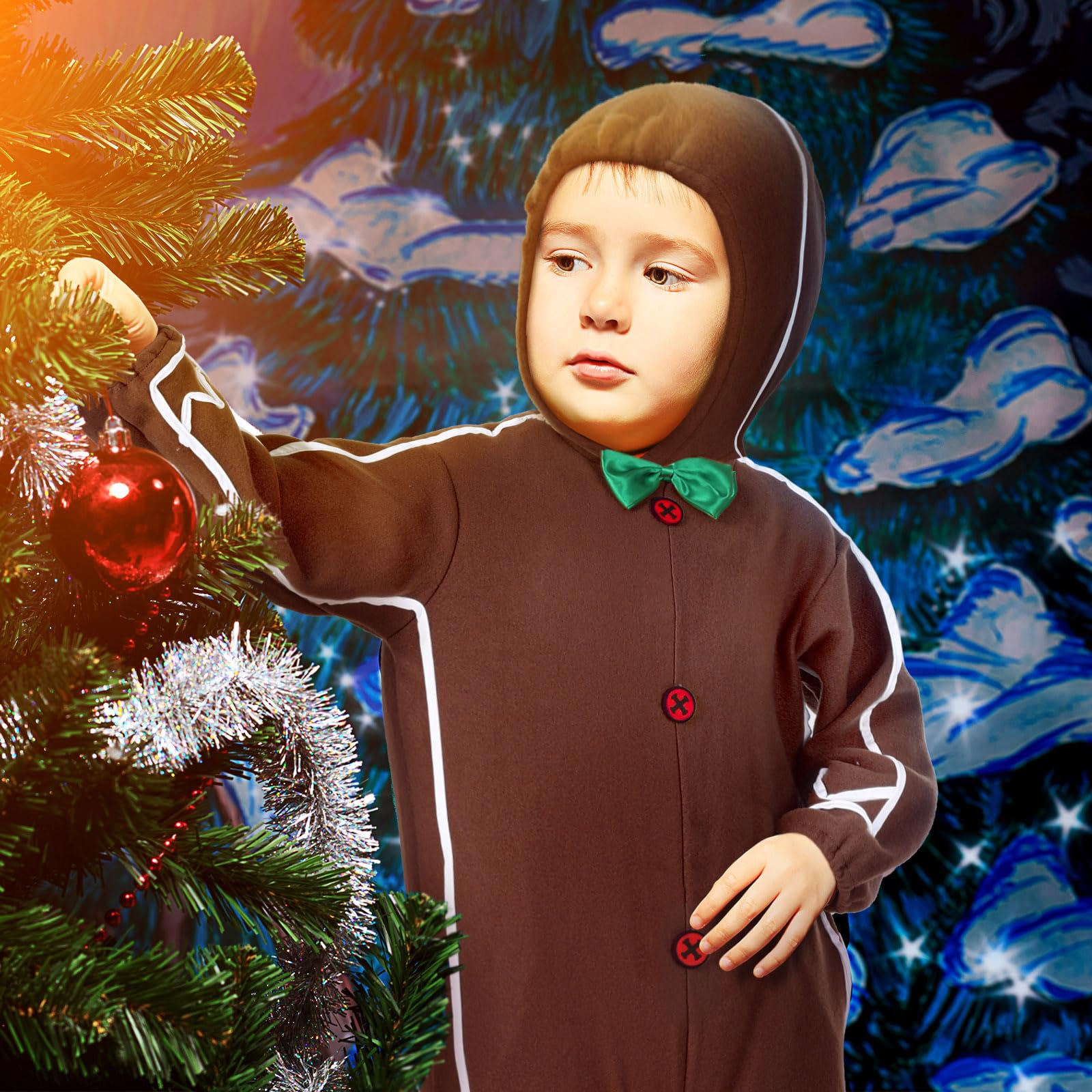 Geyoga gingerbread costume brown stitching detail, delightful design and neat finishing
