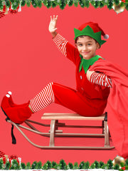 Geyoga Elf Costume Packaging shows compact set with hat, shoes, and accessories.