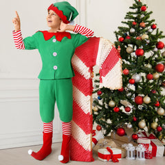 Geyoga Kids Elf Costume green outfit keeps little ones warm