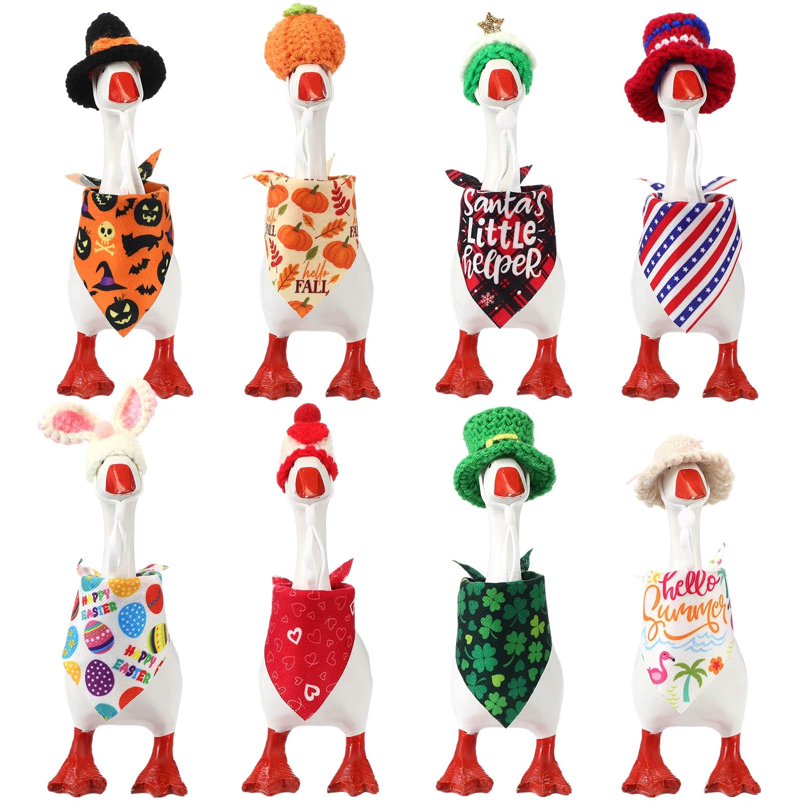 Geyoga mini goose hat outfits for 7-inch desk goose add seasonal charm