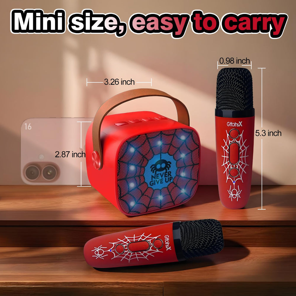 Gffoihsx mini karaoke ready for outdoor use and travel.