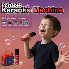 Gffoihsx mini karaoke spider pattern back view, portable party companion.