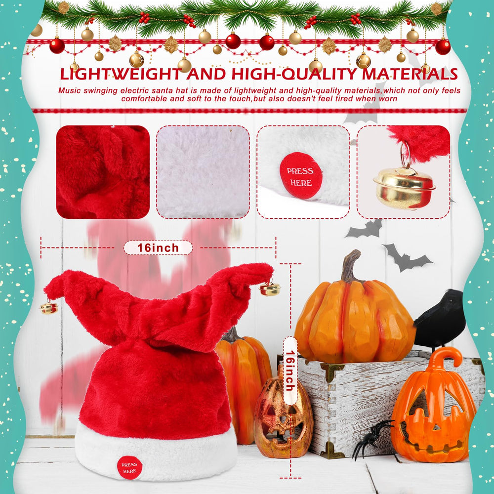 Gfilay adjustable back strap Santa Hat for adults and kids.