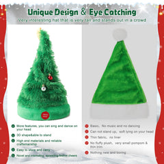 Gfilay animated Christmas hat swinging in action, eye-catching centerpiece for events
