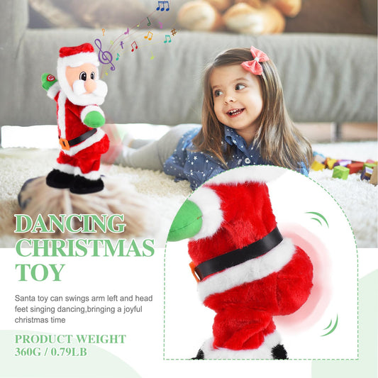 Gfilay Dancing Santa arms show adjustable poseable movement for playful holiday poses.