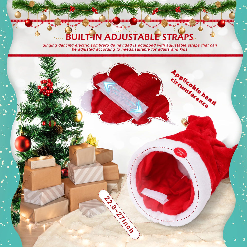 Gfilay lightweight plush Christmas hat worn for comfort and easy wear.