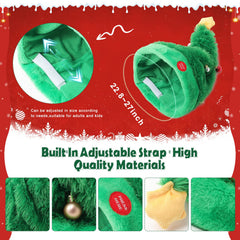 Gfilay lightweight plush Santa hat worn, easy to carry for festive moments