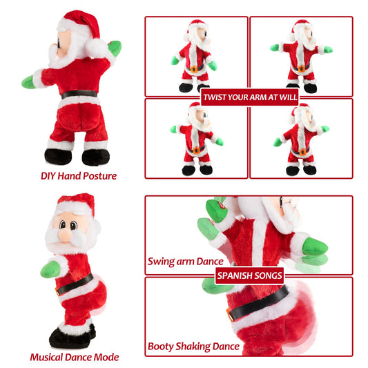 Gfilay Santa booty shake highlights fun and festive decor for holidays.
