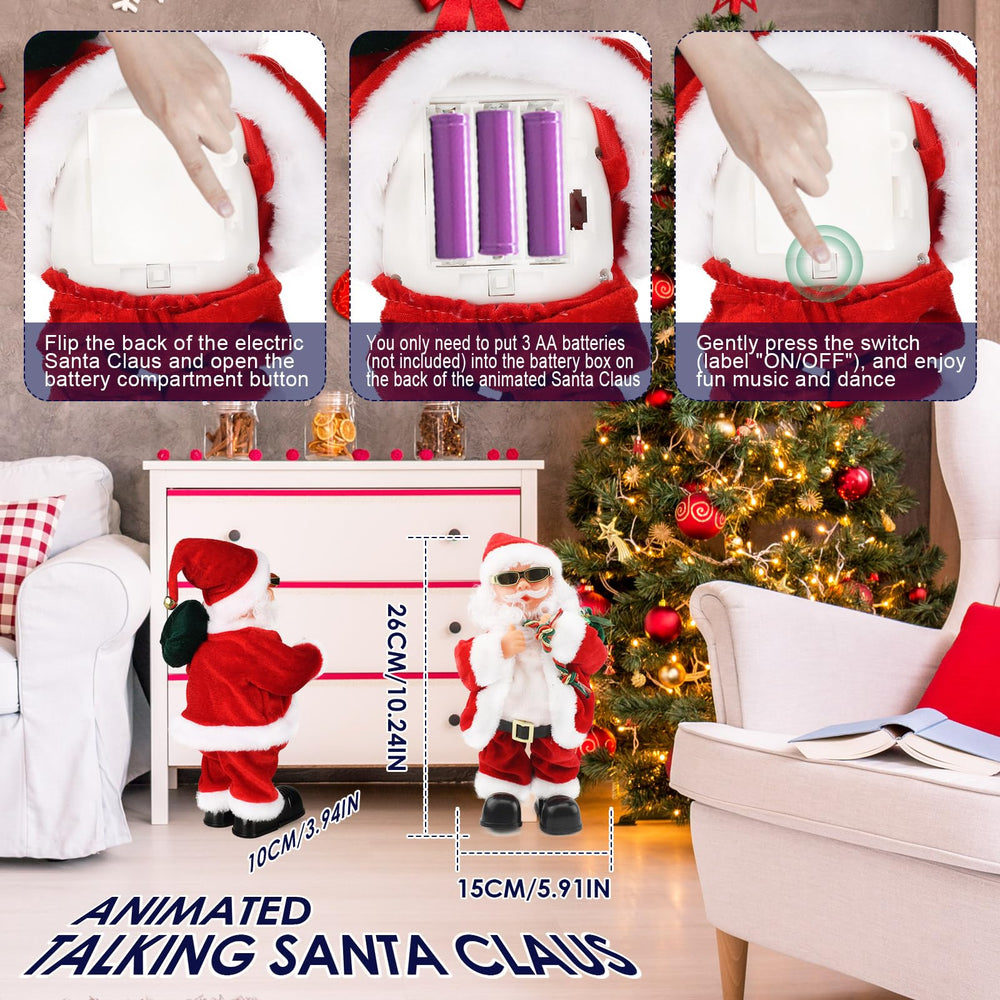 Gfilay Santa window sill decor with cheerful motion
