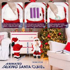 Gfilay Santa window sill decor with cheerful motion