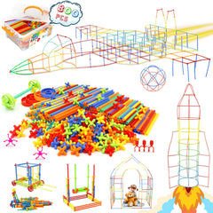 Ggiibro straw-constructor-800pcs box enables imaginative building play for kids