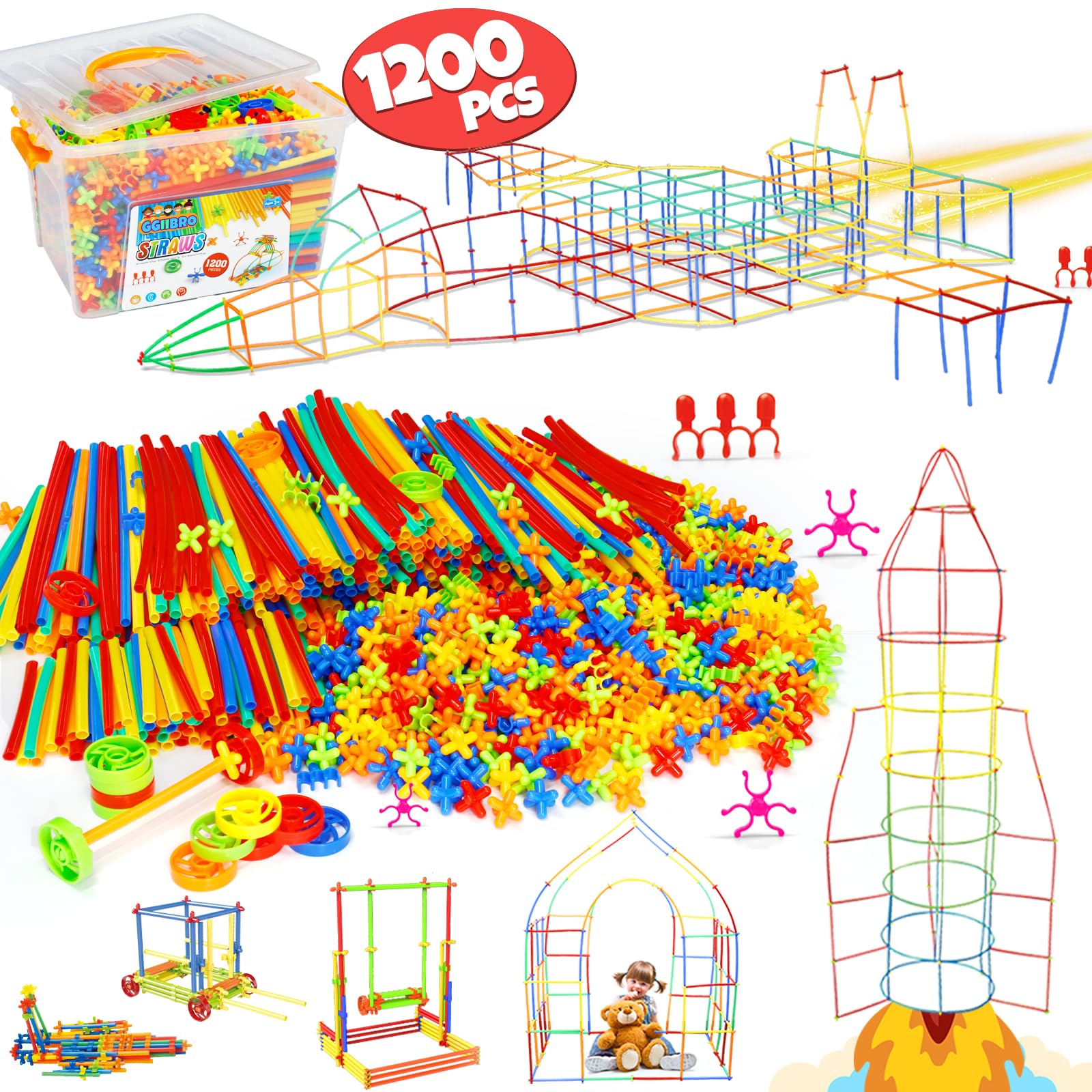 Ggiibro Straw Constructor planes promote imaginative STEM play and collaboration.