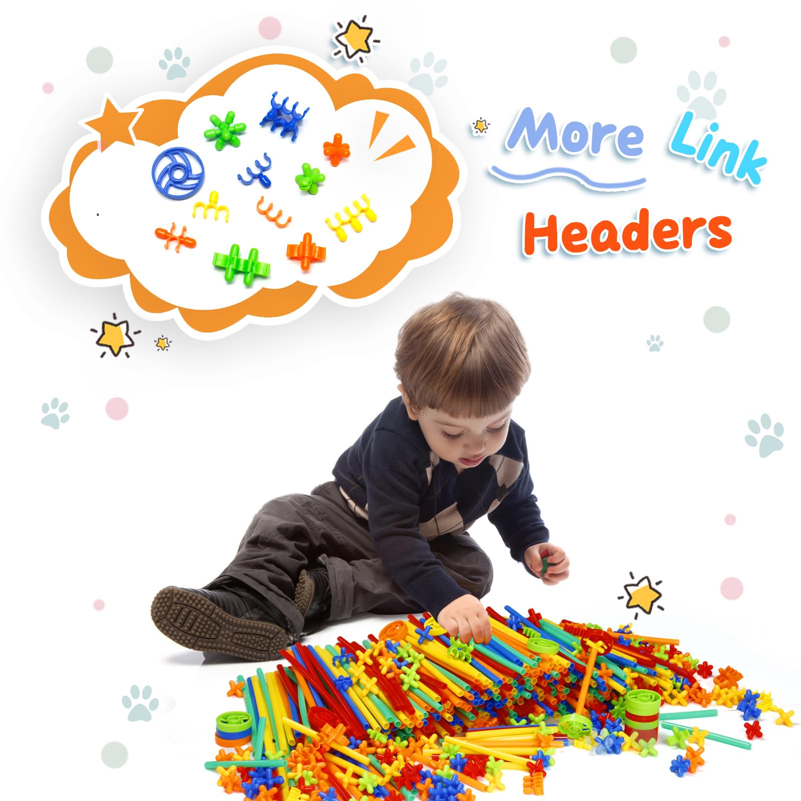 Ggiibro Straw Constructor storage box keeps pieces organized for classrooms.
