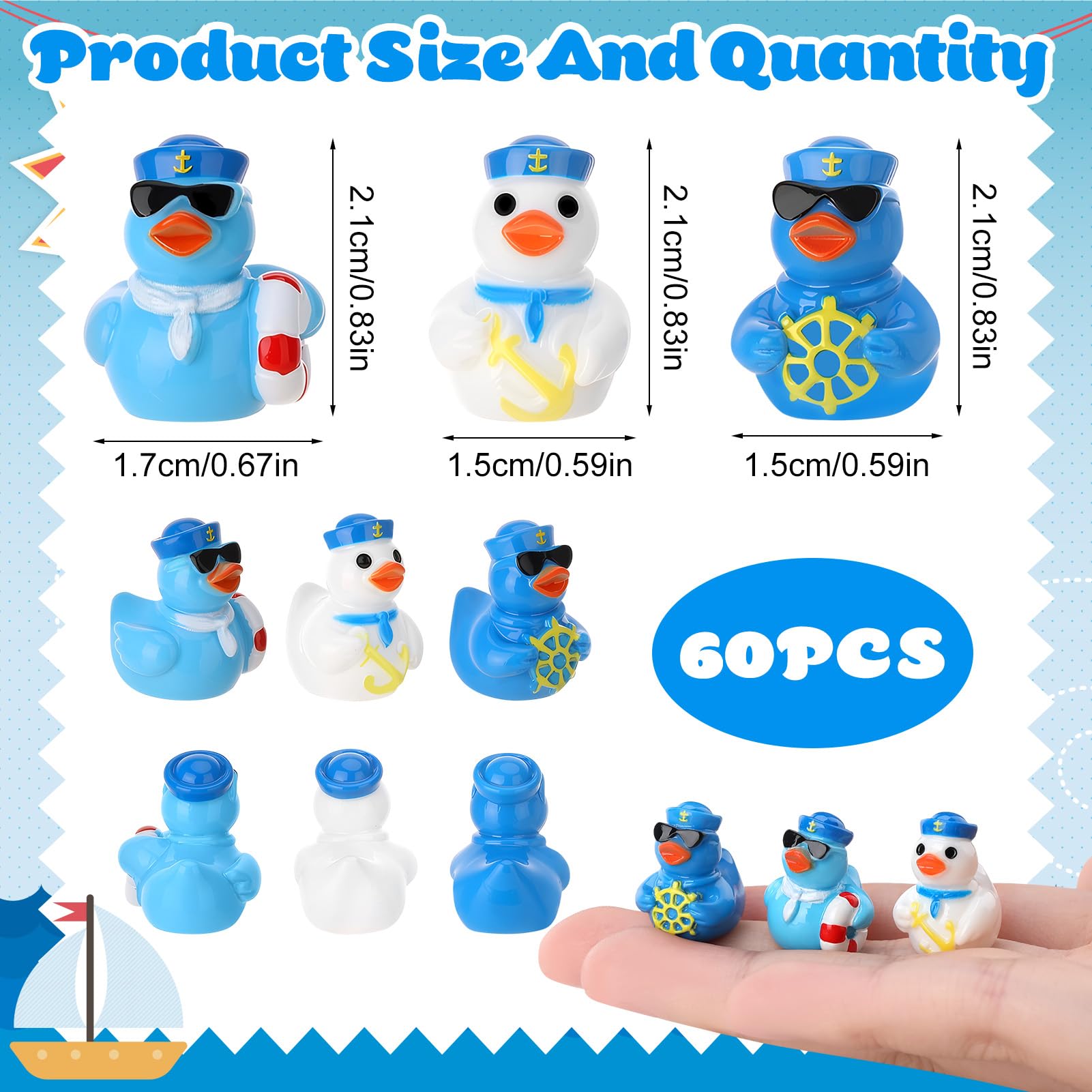GGSTDDUP sailor duck with anchor adds playful maritime flair.