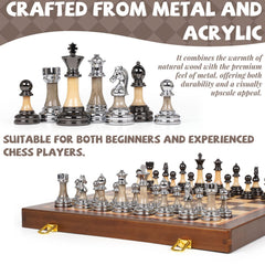 GHOOI metal and acrylic pieces with 3.5-inch king for clear moves