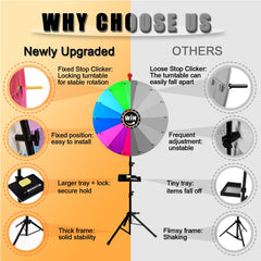 GHOSOONE prize wheel adjustable height for table or floor setups