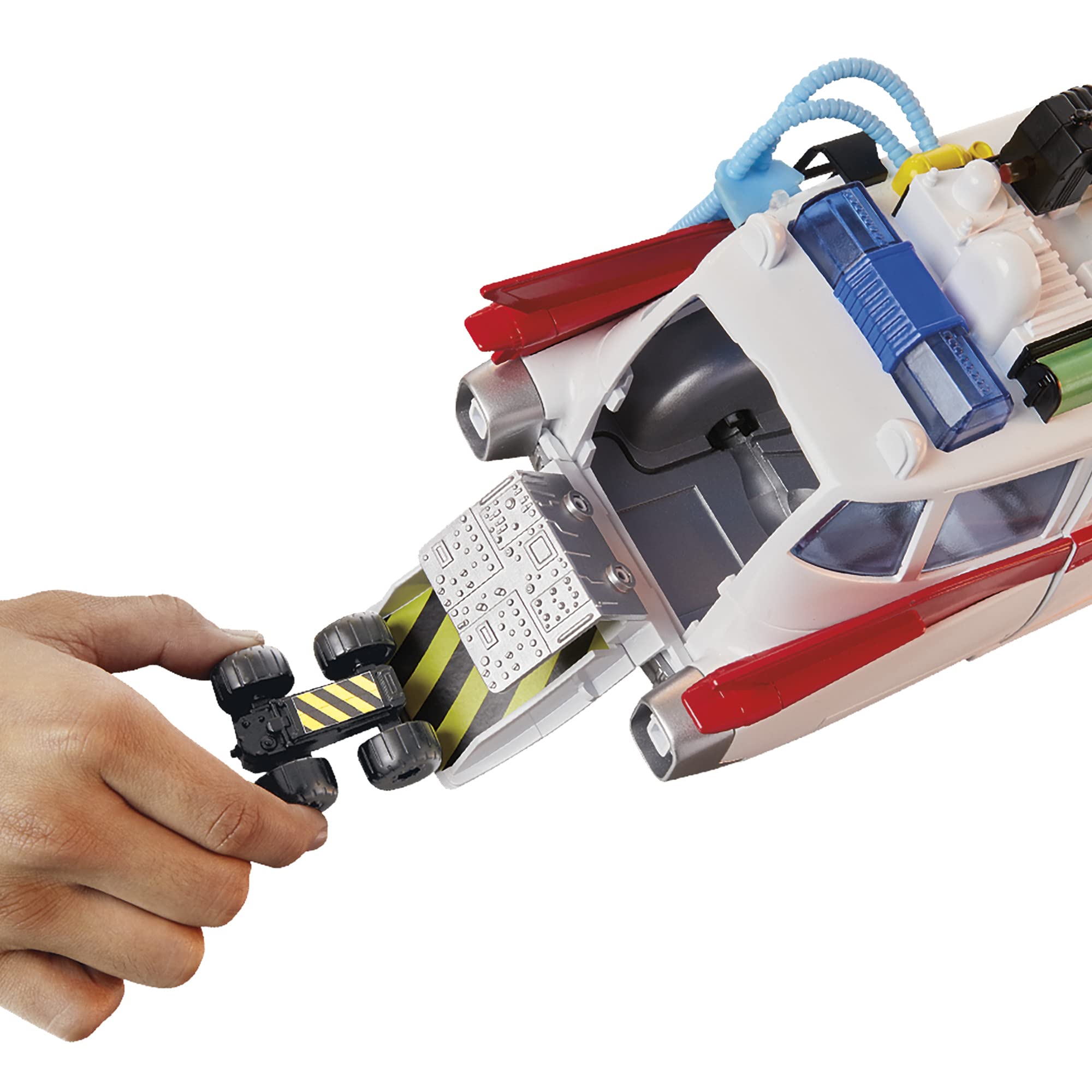 Ghostbusters Ecto-1 with a blaster-seat-swing-out for dynamic scenes.