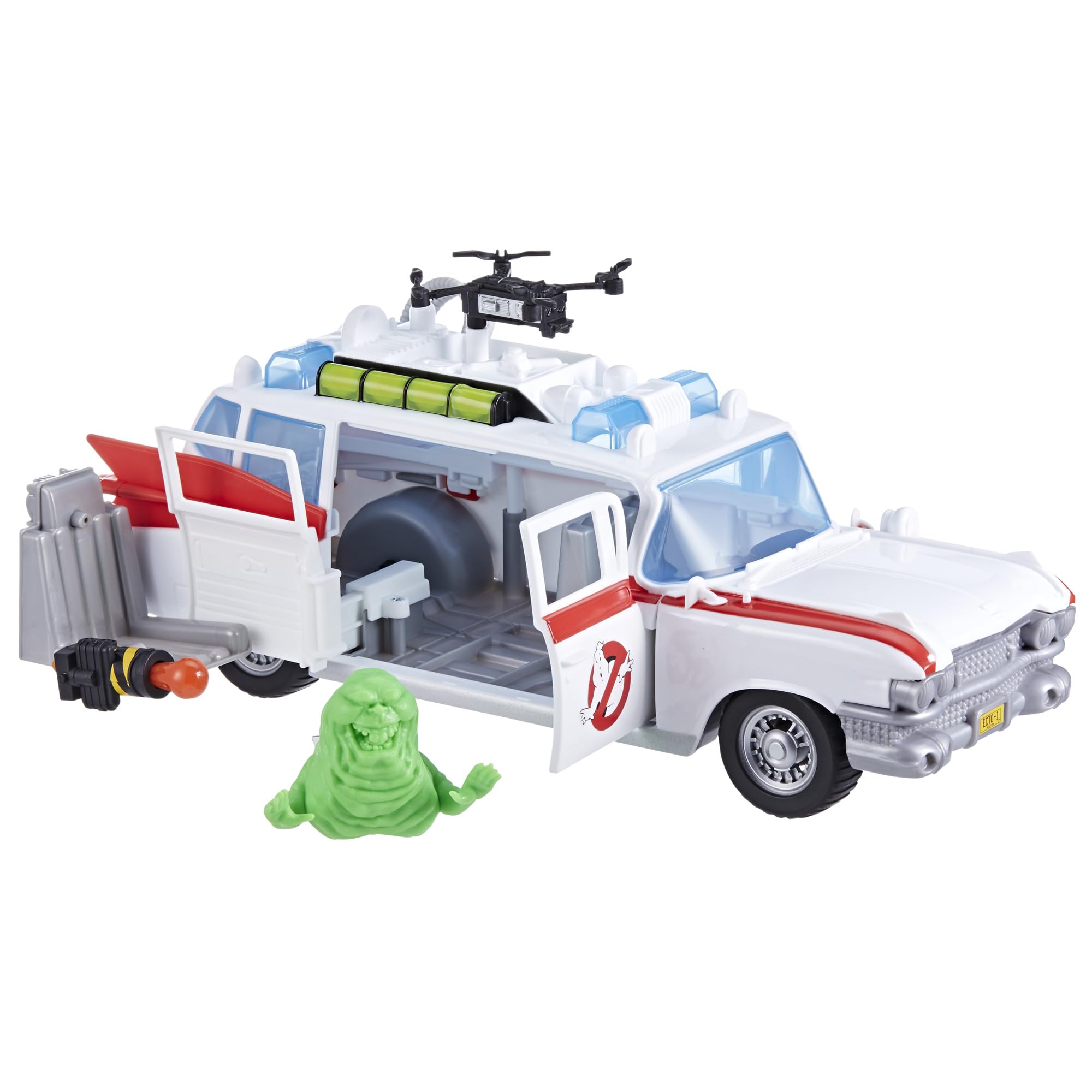Ghostbusters Ecto-1 front view showing track and trap action for imaginative play