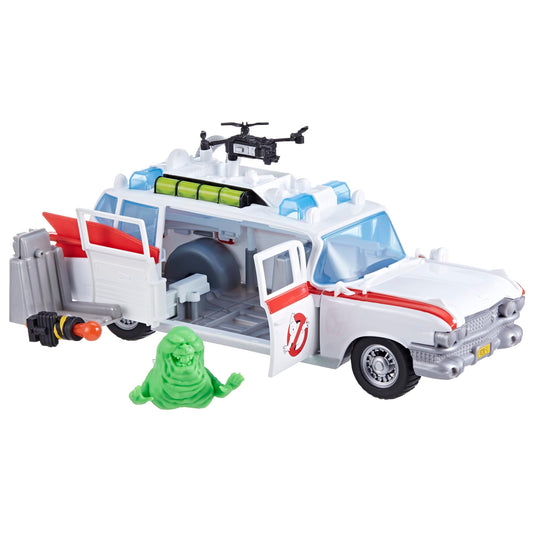 Ghostbusters Ecto-1 front view showing track and trap action for imaginative play
