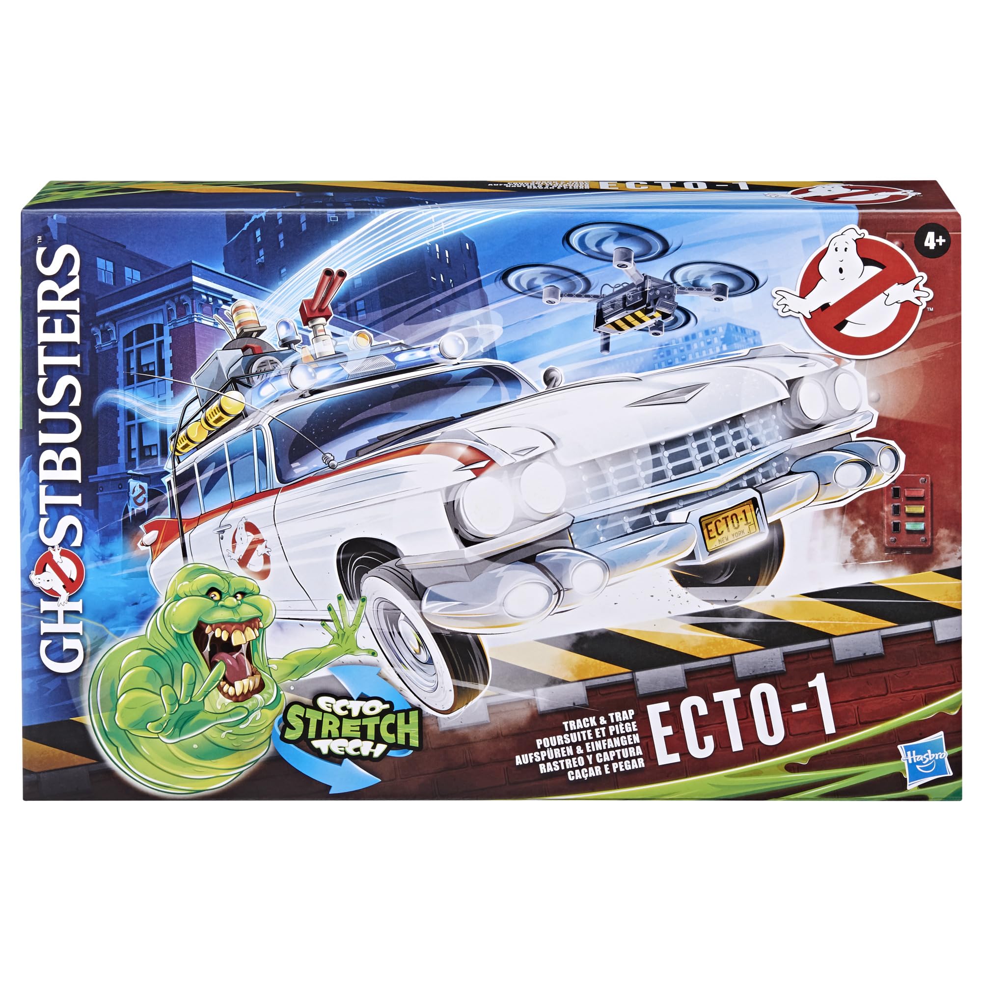 Ghostbusters Ecto-1 side view highlights opening doors for action-packed missions