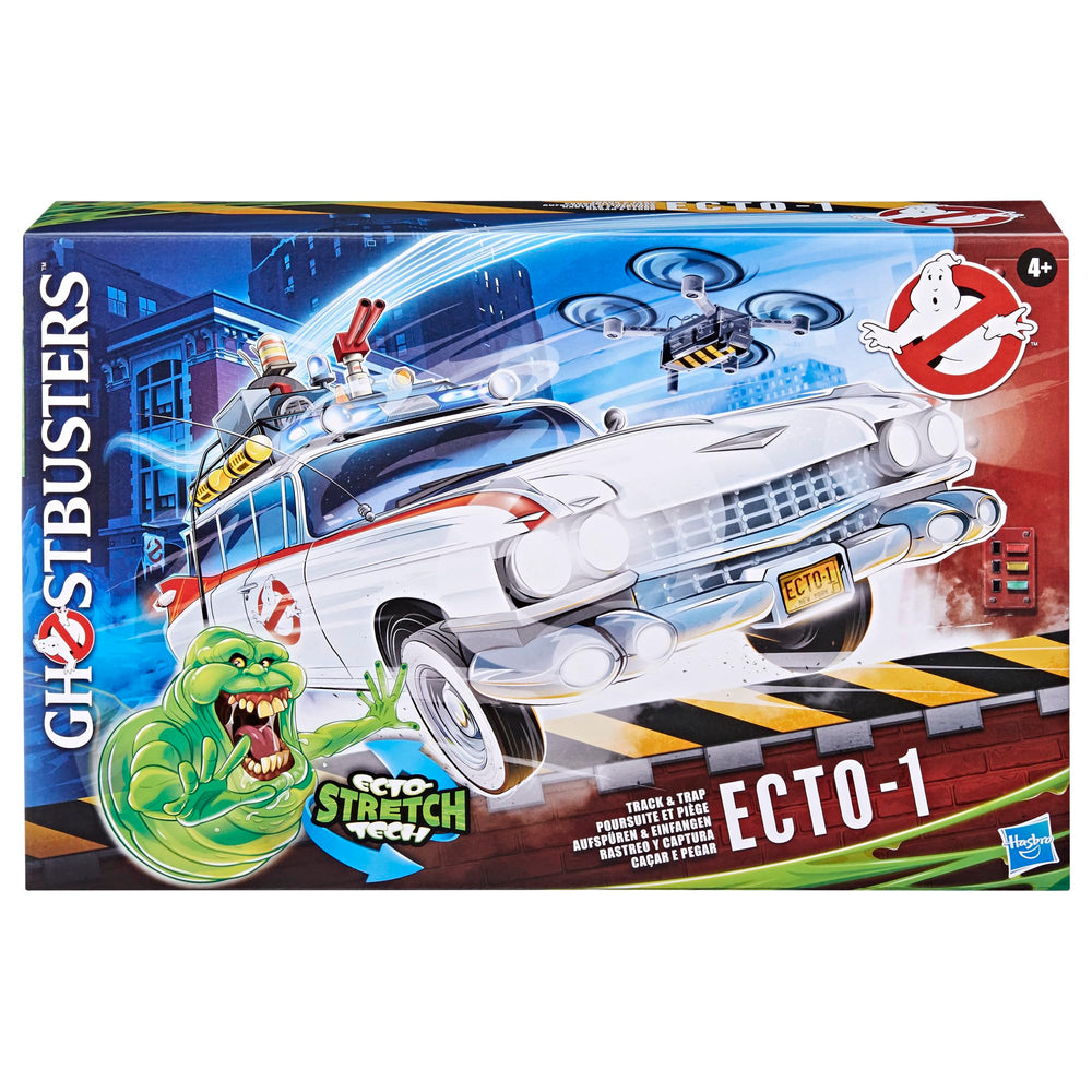 Ghostbusters Ecto-1 side view highlights opening doors for action-packed missions