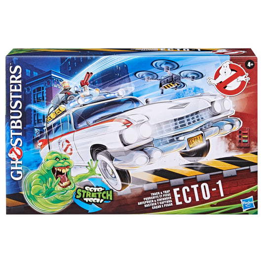 Ghostbusters Ecto-1 side view highlights opening doors for action-packed missions