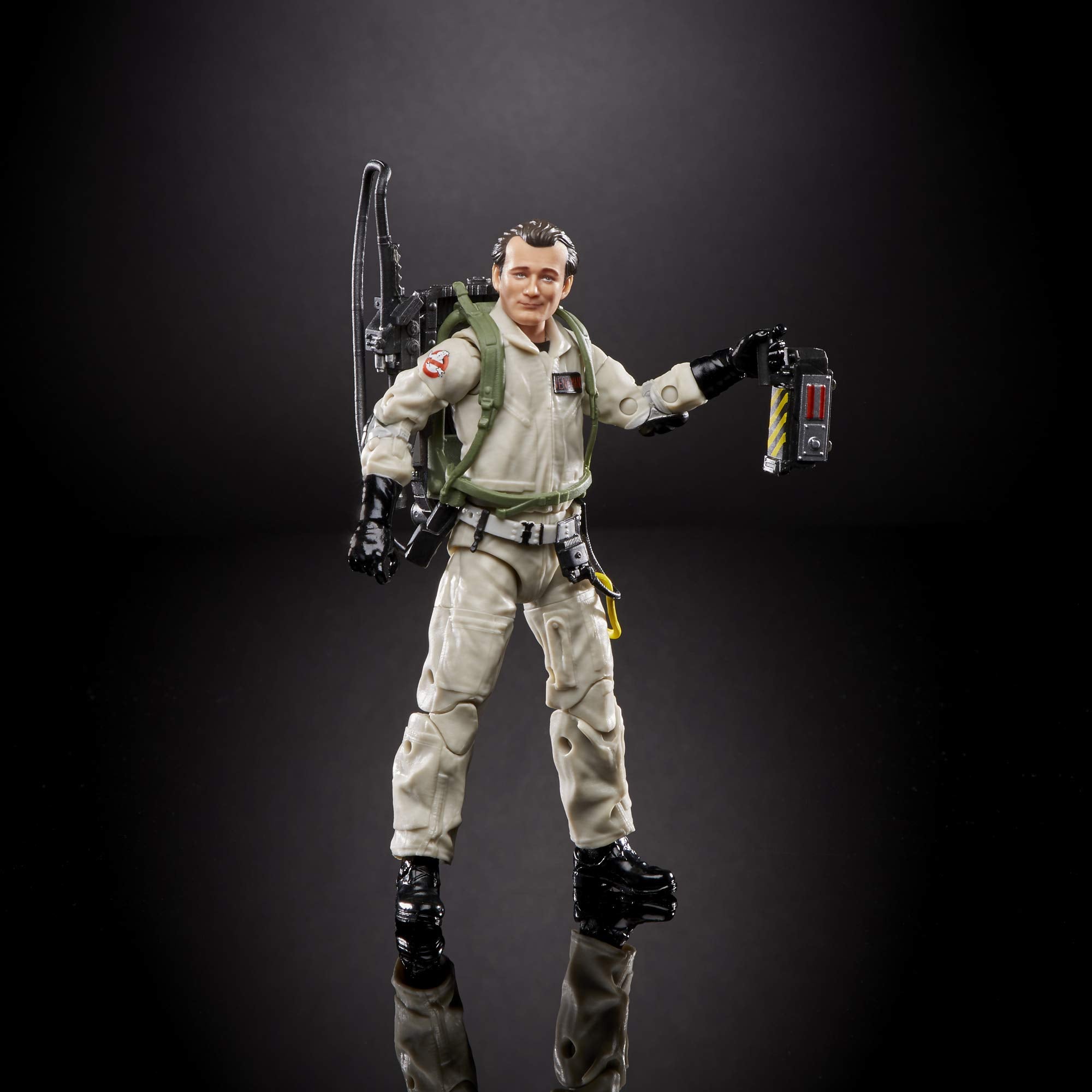 Dynamic poseability of Ghostbusters Plasma Series Peter Venkman figure on display