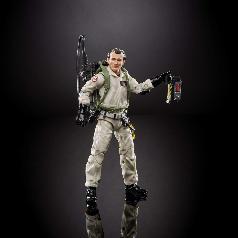 Dynamic poseability of Ghostbusters Plasma Series Peter Venkman figure on display