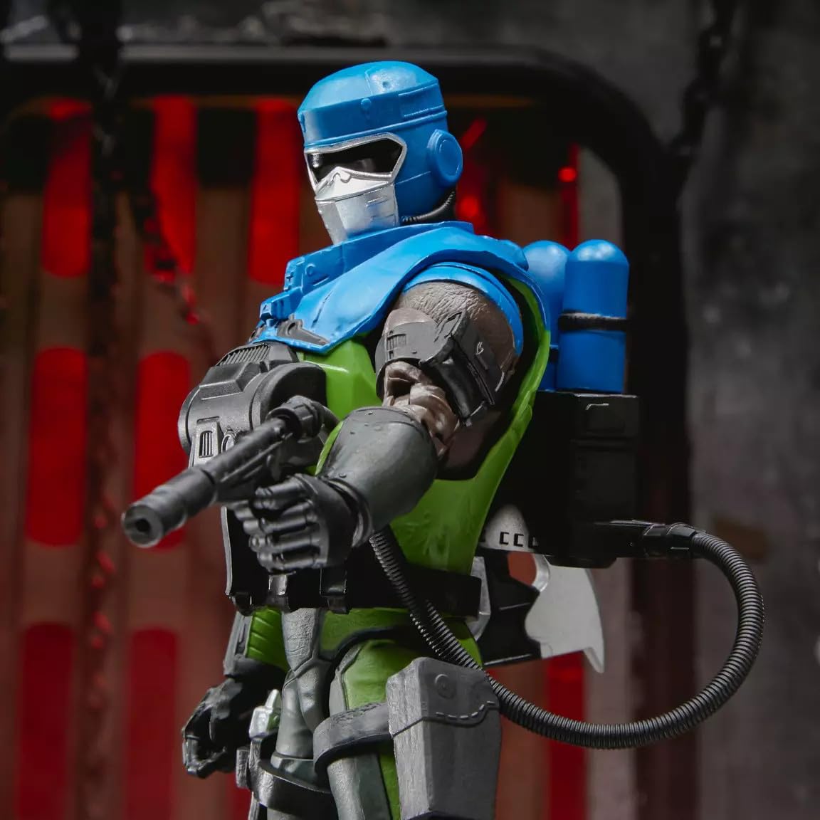 G.I. Joe Barbecue Kelly action figure pose showcases highly poseable 6-inch figure with detailed accessories.