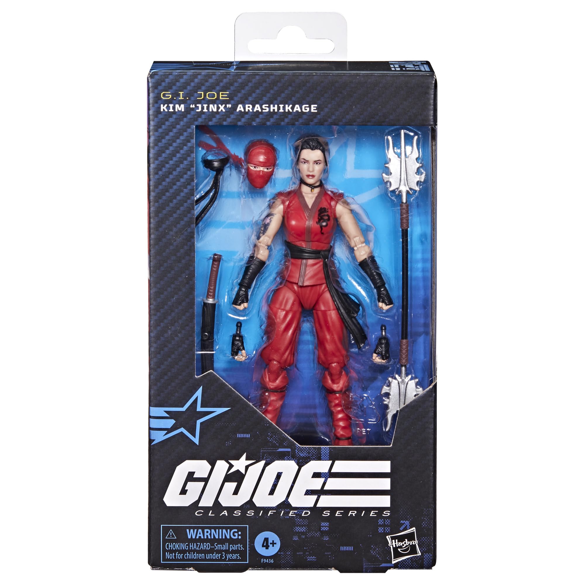 G.I. Joe Classified Kim Jinx Arashikage figure, side angle for diorama setups.