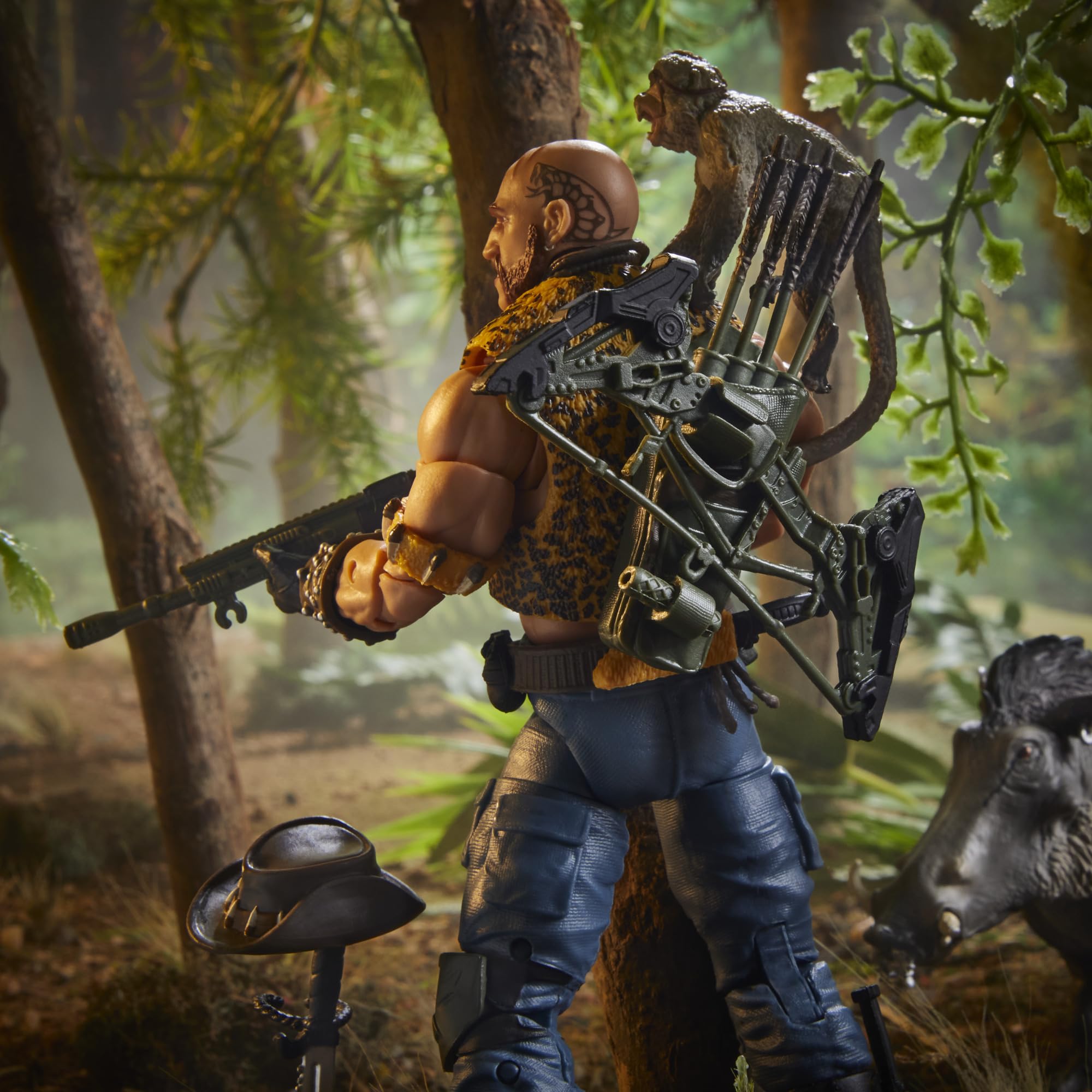Machete with wrist attachment showcases updated Dreadnok gear in displays.