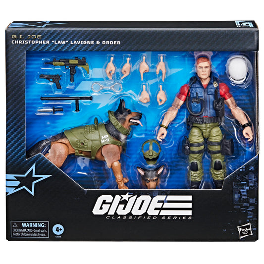 G.I. Joe Law & Order with German Shepherd K-9 harness for realistic action
