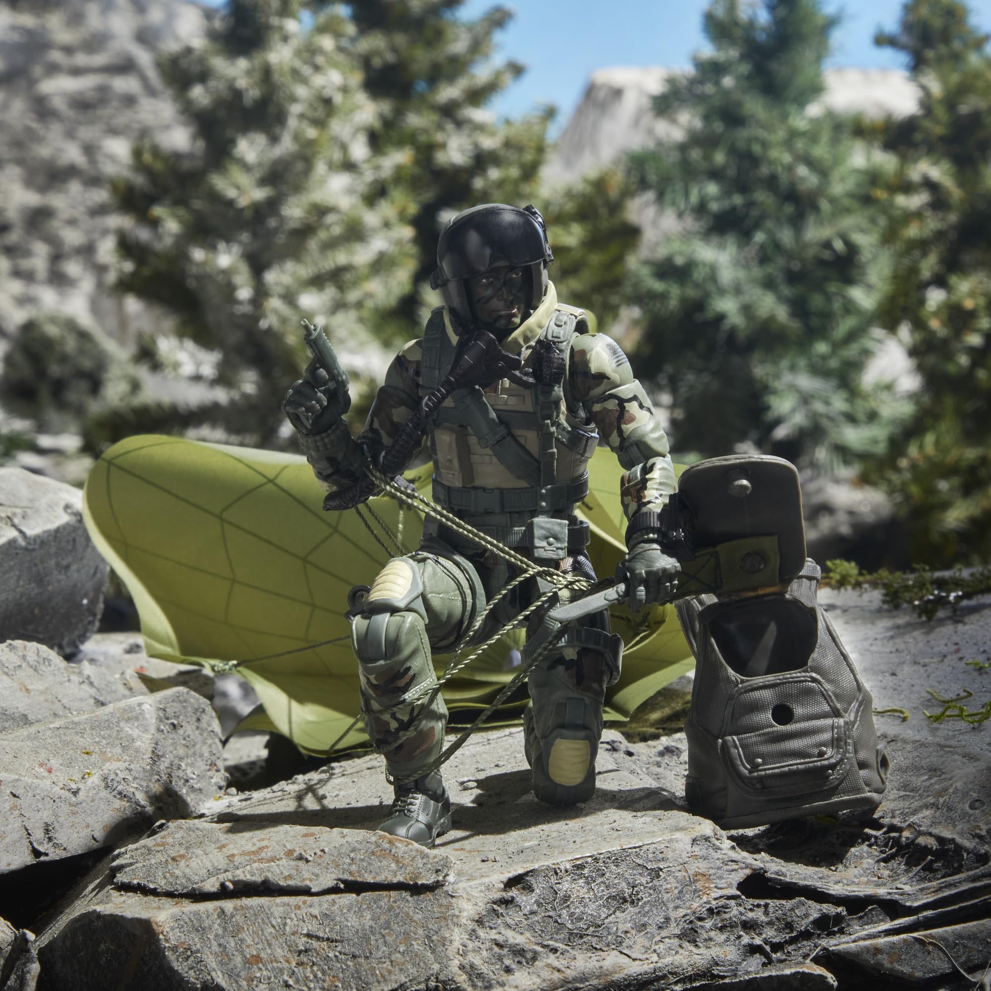 Goggles mounted on the Halo Jumper helmet for immersive action