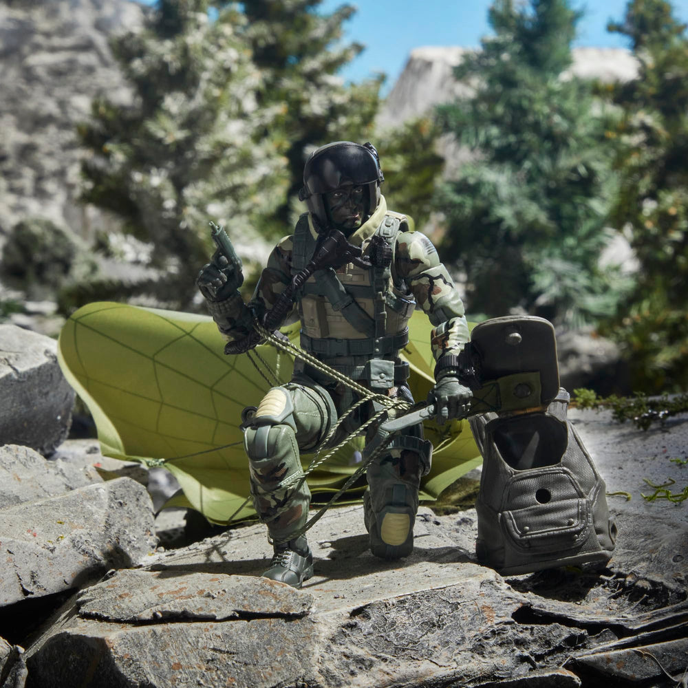 Goggles mounted on the Halo Jumper helmet for immersive action