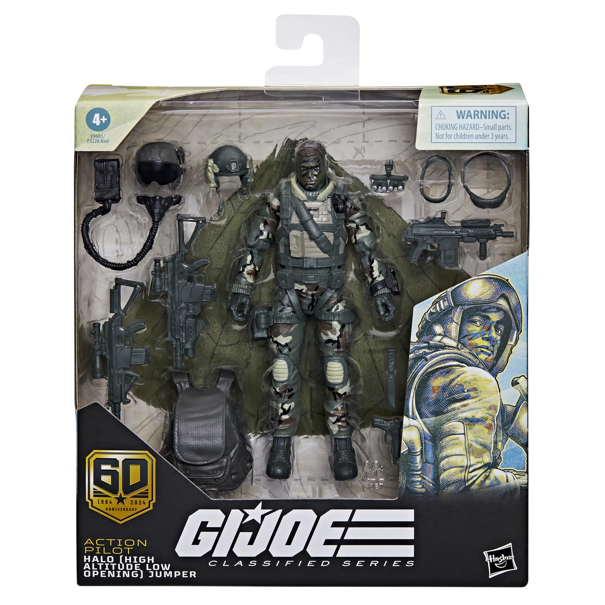 Halo Jumper parachute accessory for dramatic action and display purposes